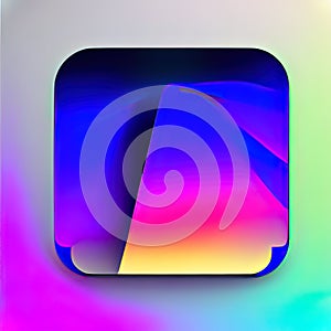 Mirror Software App Style Icon. Generative AI.