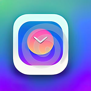 Text Messaging Software App Style Icon. Generative AI.