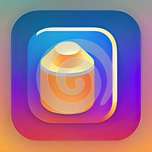 Time Management Software App Style Icon. Generative AI.