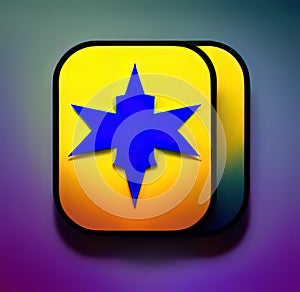 Wargame Software App Style Icon. Generative AI.