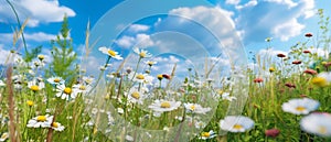 A beautiful sundrenched spring summer meadow Natural colorful 1690444145304 7