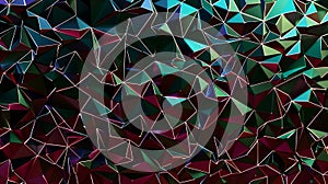 Generative AI Black burgundy red purple blue green teal abstract pattern background for design 3d effect Geometric