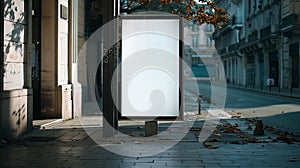 Generative AI Blank giantboard on the street business concept.