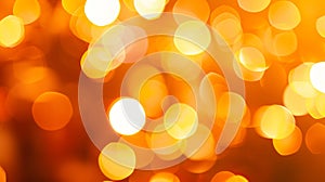 Generative AI Blurred orange bokeh background Blur abstract background of urban light Warm light with beautiful pa