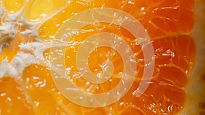Generative AI Bright juicy orange pulp closeup Highquality image is suitable for topics healthy lifestyle vitamins