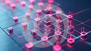 Generative AI Business hierarchy  company structure concept Business process plan and workflow automation flowchar