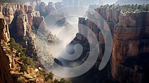 Generative AI, Canyon Vistas: Exploring the Majesty of Nature\'s Chasms photo
