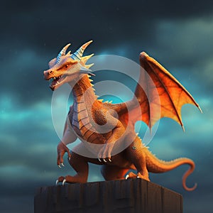 Generative ai. Charizard pokemon illustration