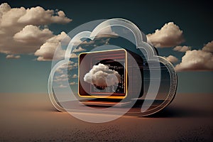 Generative AI: Cloud technology concept. Data center concept