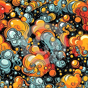 Generative AI Comic Bubble Seamless Pattern-