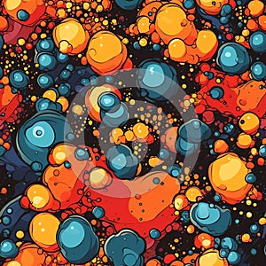 Generative AI Comics Bubbles Seamless Pattern-