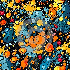 Generative AI Comics Bubbles Seamless Pattern-