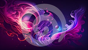 Generative AI, Cosmic Dreamscape: A Beautiful Gradient of Purples, Pinks, and Blues in an Abstract Design photo