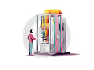 Generative AI 3D Printing Technology Concept-