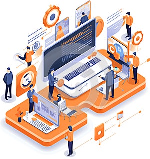 Generative AI 3D Printing Technology Concept-