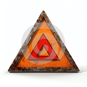 Generative AI 3D Realistic red warning-