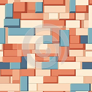 Generative AI Different brick wall seamless-