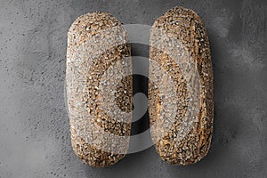 Generative AI digital art of two bread minimalist photo