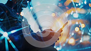 Generative AI Digital technology, big data, internet network connection, futuristic innovation technology backgrou