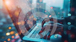 Generative AI Digital technology, internet network connection, digital marketing IoT internet of things. Man using