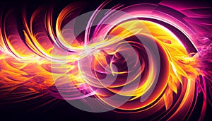 Generative AI, Dynamic Duality: Energetic Abstract Background with Vibrant Colors