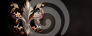 Generative AI: Elegant luxury Fleur de Lis banner