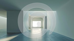 Generative AI Empty Square By Modern Architectures business concept.