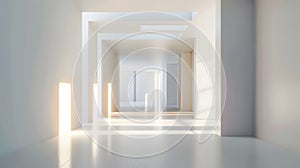 Generative AI Empty Square By Modern Architectures business concept.