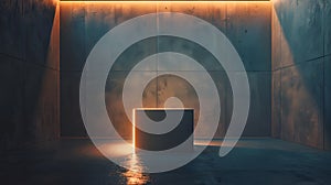 Generative AI Empty Square By Modern Architectures business concept.