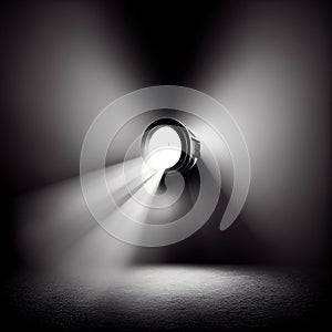 Empty stage in a dark background