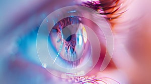 Generative AI Example of vision with Astigmatism a refractive error that causes distorted or blurred or double foc