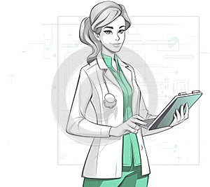 Generative AI Female Doctor Endocrinologist in-
