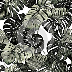 Generative AI Floral seamless pattern-