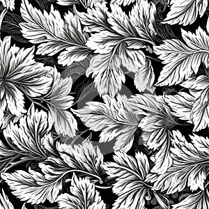 Generative AI Floral seamless pattern-