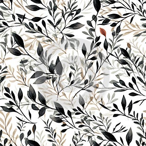 Generative AI Floral seamless pattern-