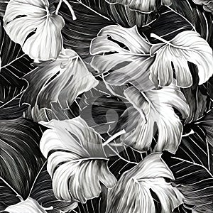 Generative AI Floral seamless pattern- photo