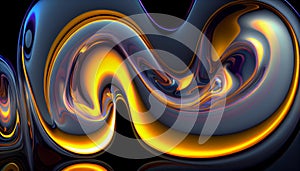 Generative AI, Fluid Abstraction: A Serpentine and Fluid Abstract Wallpaper Background