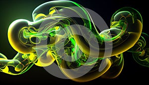 Generative AI, Fluid Abstraction: A Serpentine and Fluid Abstract Wallpaper Background