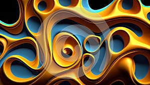 Generative AI, Fluid Abstraction: A Serpentine and Fluid Abstract Wallpaper Background