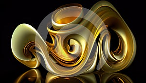 Generative AI, Fluid Abstraction: A Serpentine and Fluid Abstract Wallpaper Background