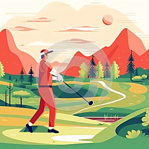 Generative AI Golf Concept-