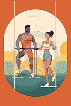 Generative AI Healthy Lifestyle Sport Banner-