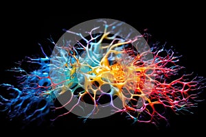 Human brain neural plasticity, neuroscience and neurobiology. Neurological diseases, mind disorders with neuroradiology oncology. photo