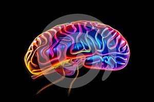 Human brain neural plasticity, neuroscience and neurobiology. Neurological diseases, mind disorders with neuroradiology oncology. photo