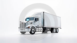 Generative ai illustration a large american truck with blank side