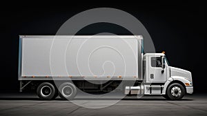 Generative ai illustration a large american truck with blank side