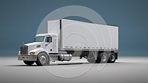 Generative ai illustration a large american truck with blank side