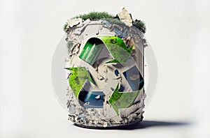 Generative AI illustration of Recycle logo of environment