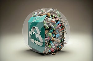 Generative AI illustration of Recycle logo of environment