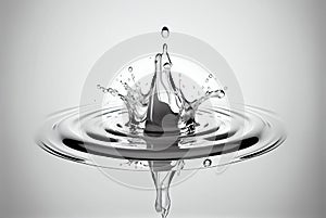 Simple water drop round splash